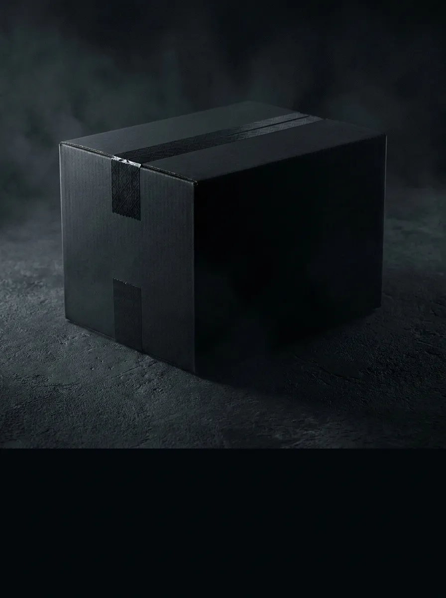 Plain unbranded shipping box