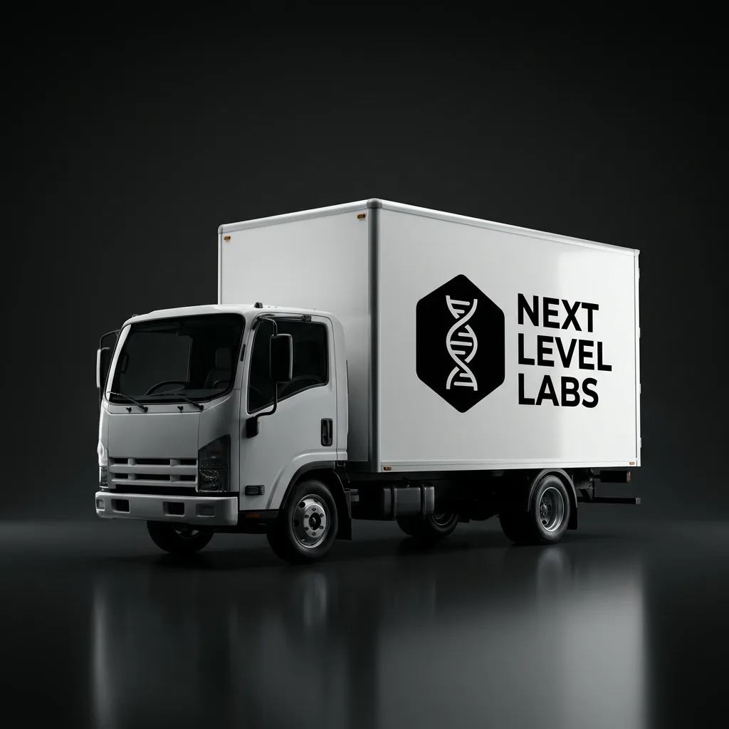 Next Level Labs delivery truck